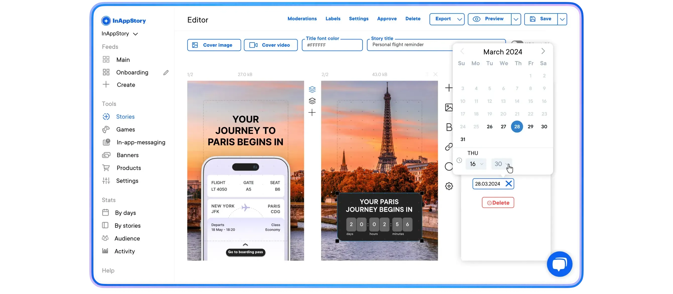 Seamless UX for creating and managing interactive content
